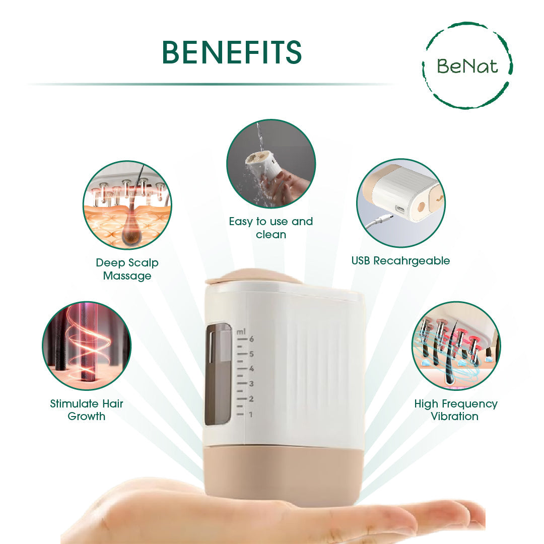 Electric Oil Applicator and Vibration Scalp Massager 2 in 1. LuxuryLifeWay Online Store