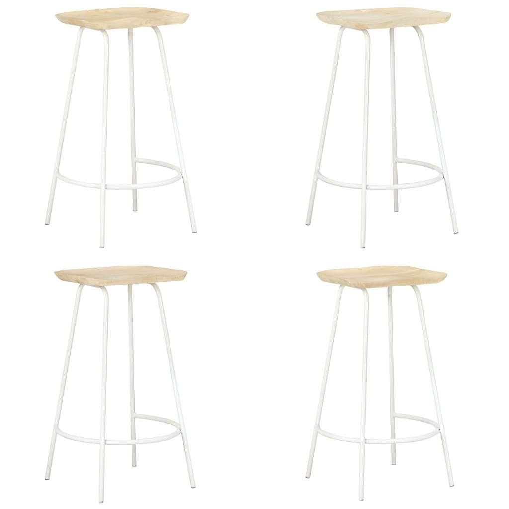 Bar Stools 4 pcs Solid Mango Wood W2B