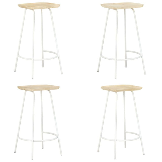 Bar Stools 4 pcs Solid Mango Wood W2B