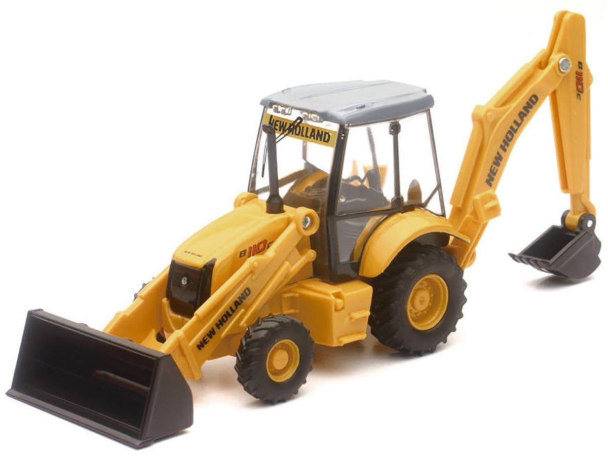 New Holland B110C Backhoe Loader Yellow Diecast Model by New Ray-0