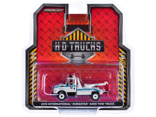 2019 International Durastar 4400 Tow Truck "Port Authority of New York & New Jersey Police" White with Blue Stripes "H.D. Trucks" Series 25 1/64 Diecast Model Car by Greenlight-0