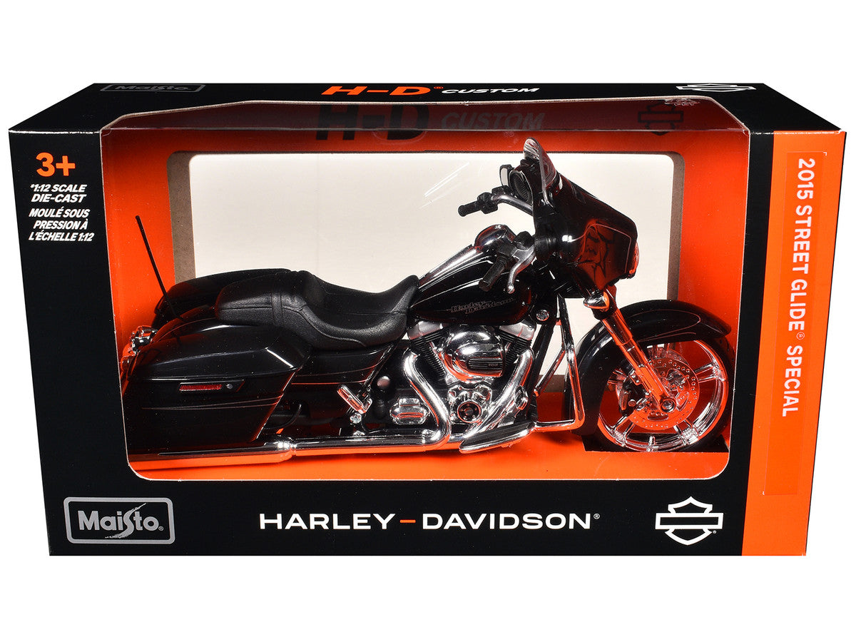 2015 Harley-Davidson Street Glide Special Black 1/12 Diecast Motorcycle Model by Maisto Maisto