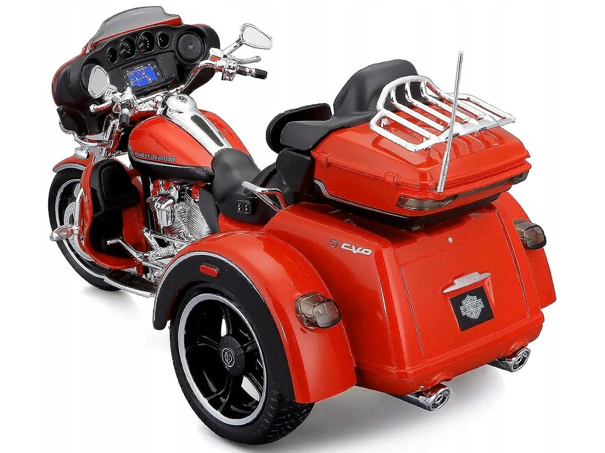 2021 Harley Davidson CVO Tri Glide Motorcycle Orange "H-D Custom" 1/12 Diecast Model by Maisto Maisto