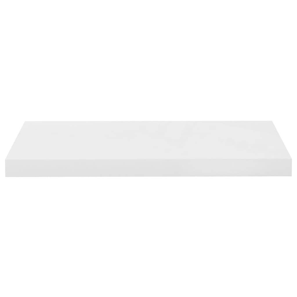 Floating Wall Shelf High Gloss White 23.6"x9.3"x1.5" MDF W2B