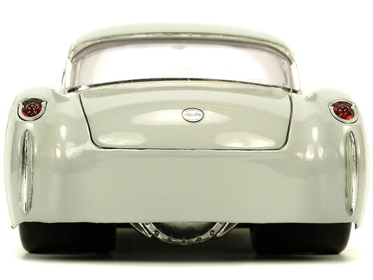 1957 Chevrolet Corvette Beige with Pink Interior with Bugs Bunny Figure "Looney Tunes" "Hollywood Rides" Series 1/24 Diecast Model Car by Jada Jada