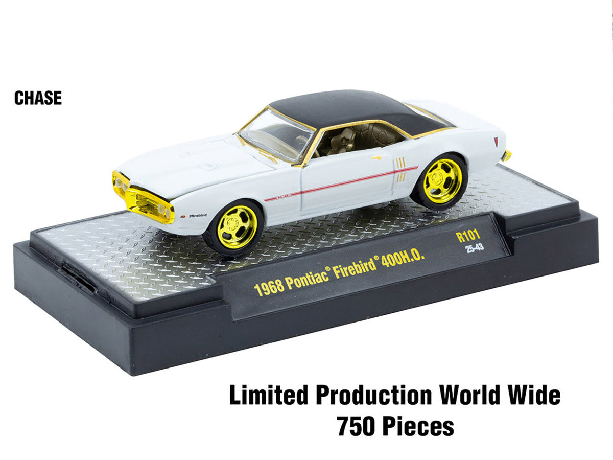 "Auto-Thentics" 6 piece Set Release 101 IN DISPLAY CASES Limited Edition 1/64 Diecast Model Cars by M2 Machines M2