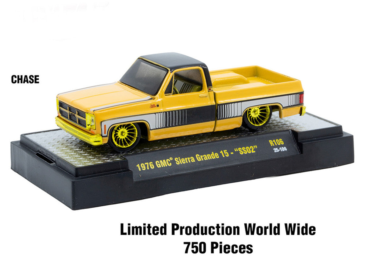 "Auto-Thentics" 6 piece Set Release 106 IN DISPLAY CASES Limited Edition 1/64 Diecast Model Cars by M2 Machines M2