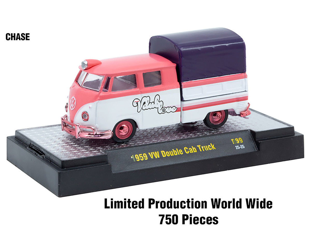 "Auto-Thentics" 6 piece Set Release 99 IN DISPLAY CASES Limited Edition 1/64 Diecast Model Cars by M2 Machines M2