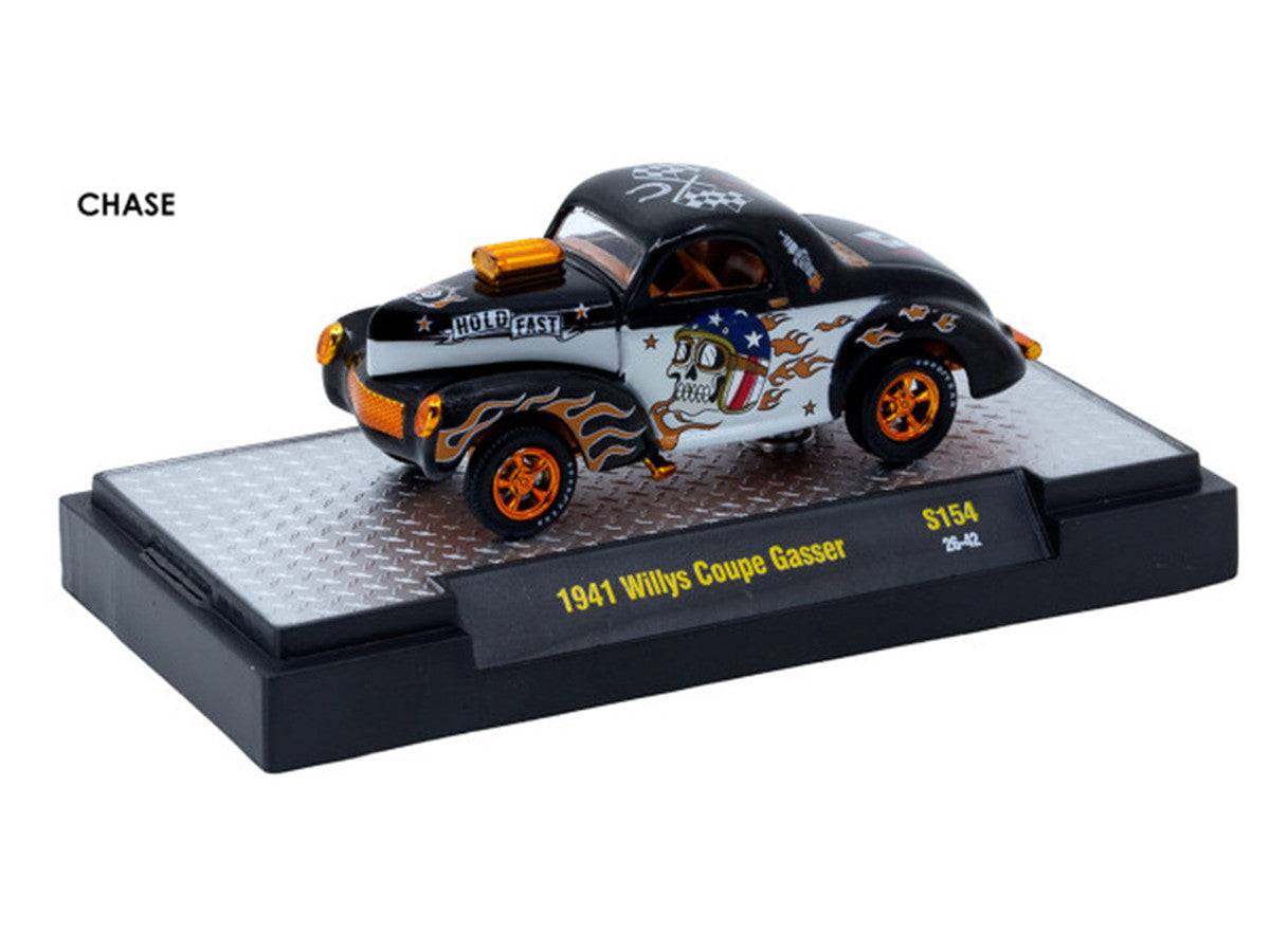 "Auto-Thentics" 6 piece Set Release S154 IN DISPLAY CASES Limited Edition 1/64 Diecast Model Cars by M2 Machines M2