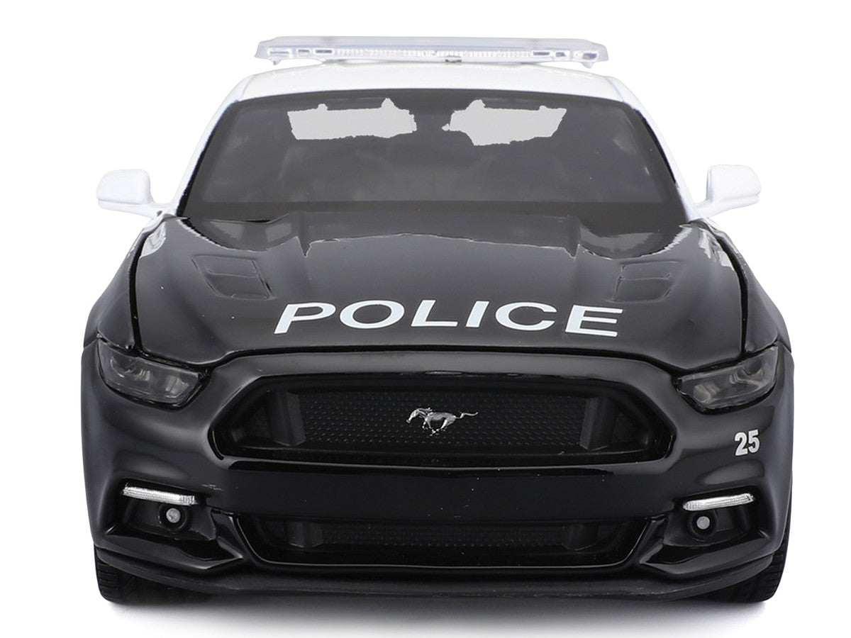 2015 Ford Mustang GT 5.0 "Police" Black and White "Authority" Series 1/24 Diecast Model Car by Maisto Maisto