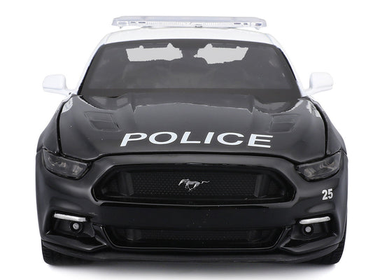 2015 Ford Mustang GT 5.0 "Police" Black and White "Authority" Series 1/24 Diecast Model Car by Maisto Maisto
