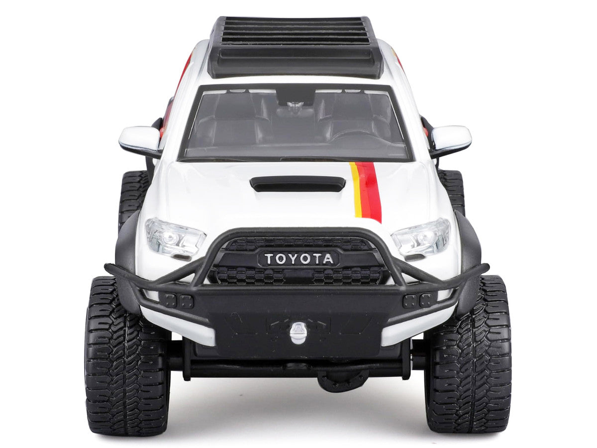 2023 Toyota Tacoma TRD PRO Off Road Pickup Truck White with Graphics and Roof Rack "Maisto Design" Series 1/27 Diecast Model Car Maisto Maisto