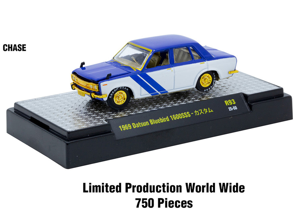 "Auto Meets" Set of 6 Cars IN DISPLAY CASES Release 93 Limited Edition 1/64 Diecast Model Cars by M2 Machines-1