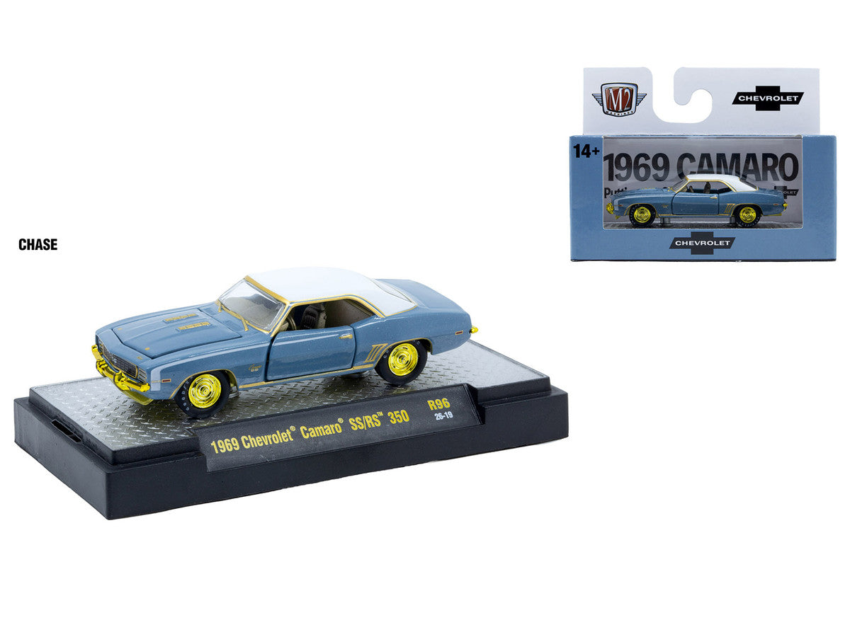 "Auto Meets" Set of 6 Cars IN DISPLAY CASES Release 96 Limited Edition 1/64 Diecast Model Cars by M2 Machines M2