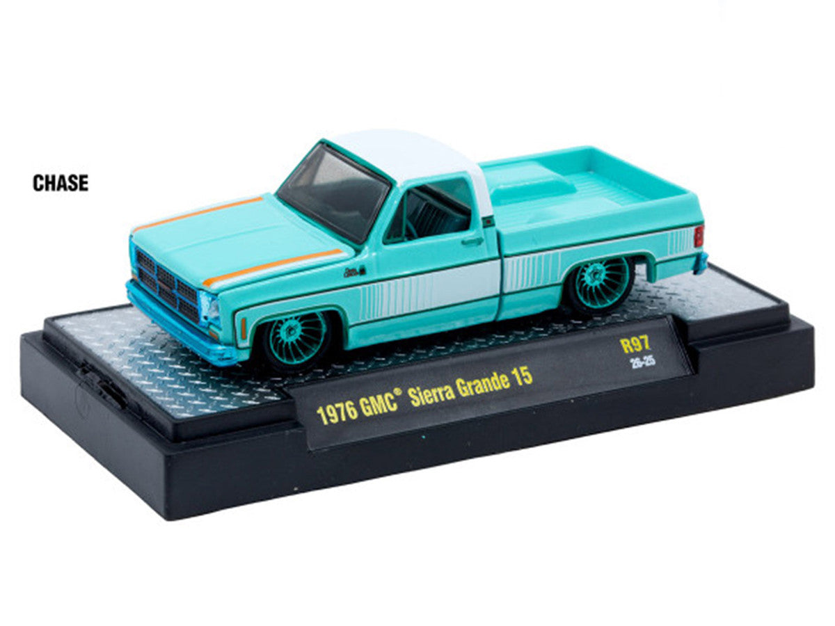 "Auto Meets" Set of 6 Cars IN DISPLAY CASES Release 97 Limited Edition 1/64 Diecast Model Cars by M2 Machines M2