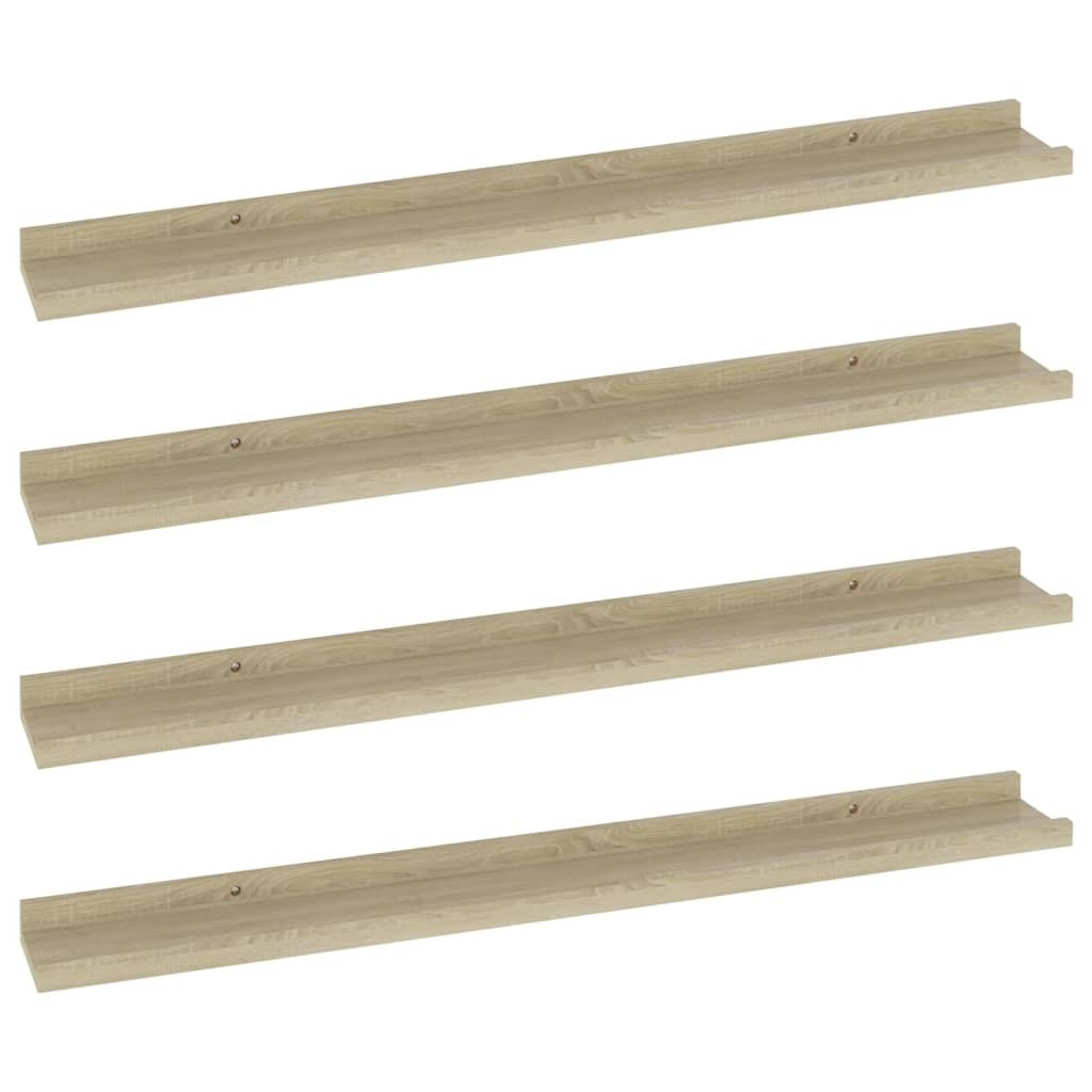 Wall Shelves 4 pcs Sonoma Oak 31.5"x3.5"x1.2 W2B