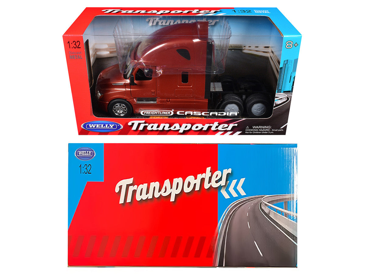 Freightliner Cascadia Truck Copper Metallic "Transporter" Series 1/32 Diecast Model by Welly Welly