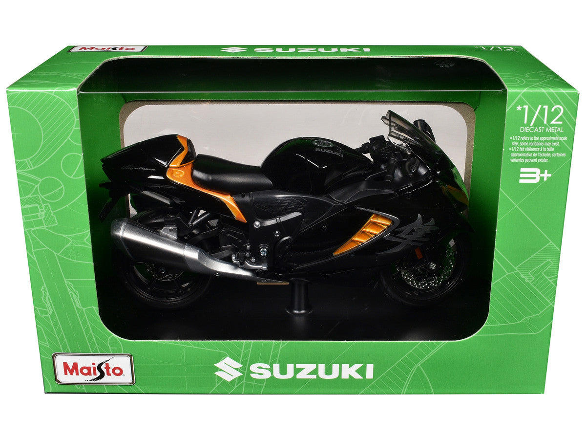 2022 Suzuki Hayabusa Black Metallic 1/12 Diecast Motorcycle Model by Maisto Maisto