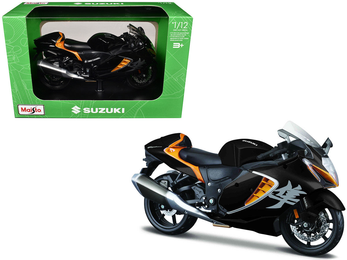 2022 Suzuki Hayabusa Black Metallic 1/12 Diecast Motorcycle Model by Maisto Maisto