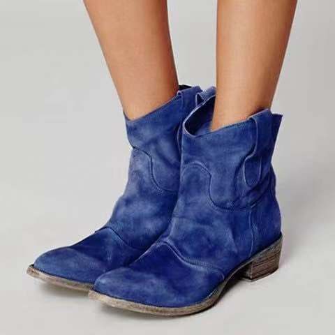 Square Heel Low Martin Boots LadyShow.Store