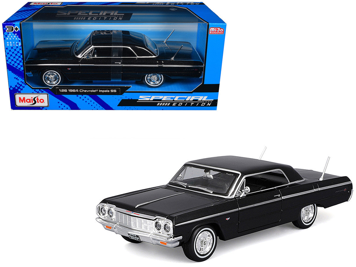 1964 Chevrolet Impala SS Black "Special Edition" Series 1/26 Diecast Model Car by Maisto Maisto