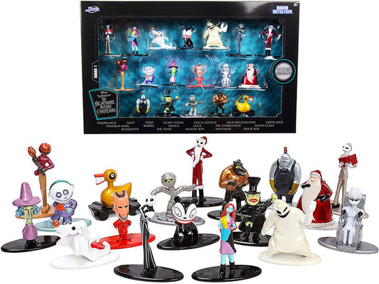 Tim Burton's "The Nightmare Before Christmas" Set of 18 Diecast Figurines "Nano Metalfigs" Series by Jada Jada
