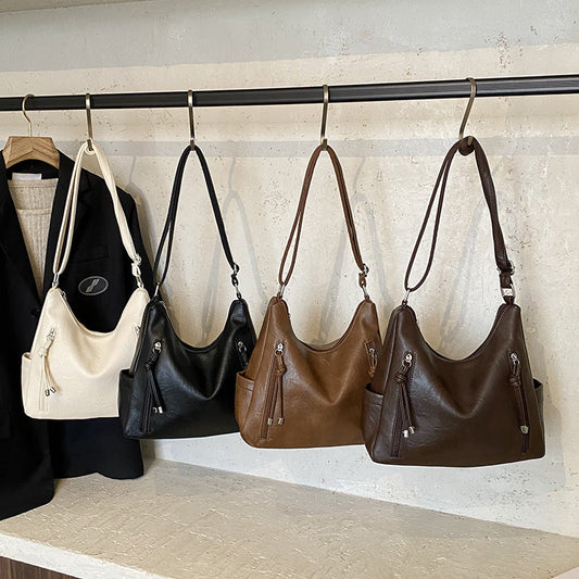 Womens Retro-Style Fashionable Casual High-Capacity Crossbody Bag LadyShow.Store