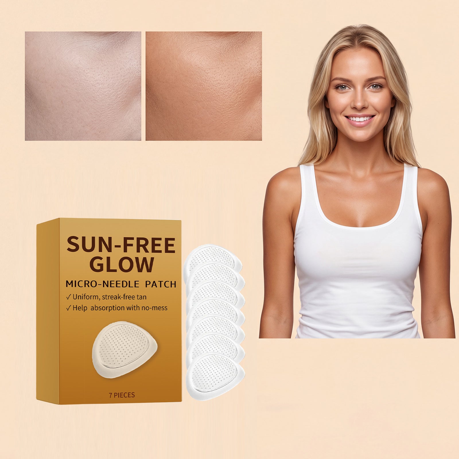 TriLightBeauty Body Tanning Microneedle Patch Tri Light Beauty