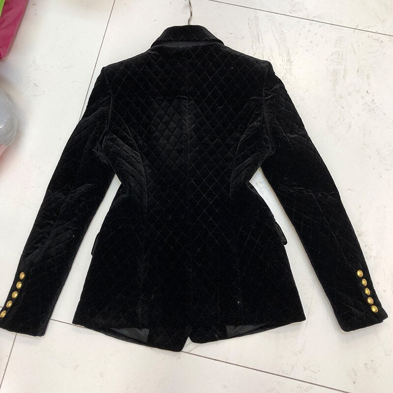 Velvet diamond retro small suit women LadyShow.Store