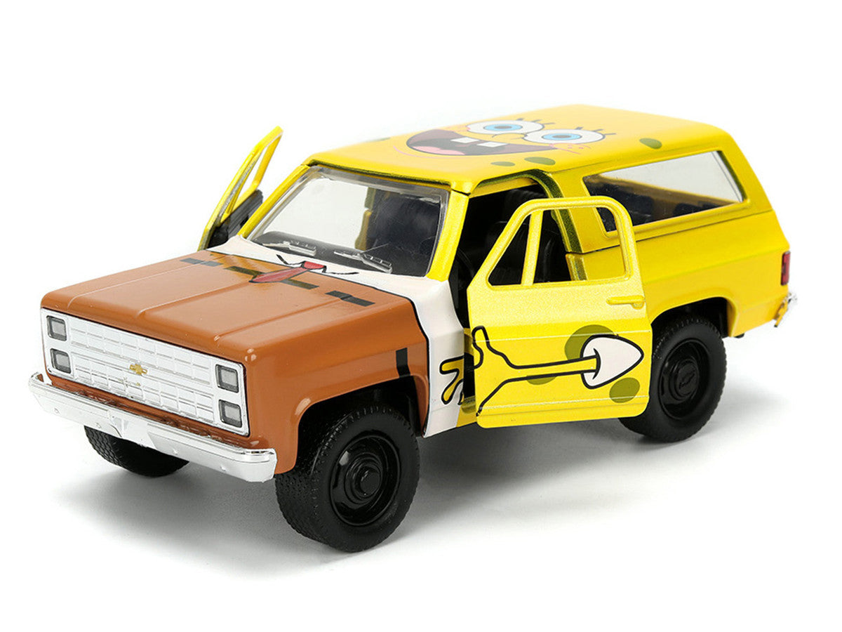1980 Chevrolet K5 Blazer "SpongeBob Star" Livery Yellow "SpongeBob SquarePants" (1999-Current) TV Series "Hollywood Rides" Series 1/32 Diecast Model Car by Jada Jada