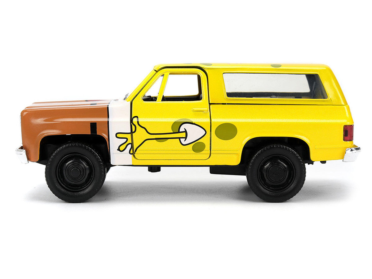 1980 Chevrolet K5 Blazer "SpongeBob Star" Livery Yellow "SpongeBob SquarePants" (1999-Current) TV Series "Hollywood Rides" Series 1/32 Diecast Model Car by Jada Jada