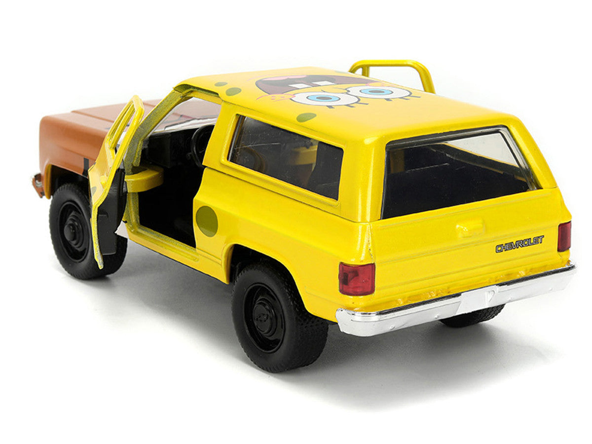 1980 Chevrolet K5 Blazer "SpongeBob Star" Livery Yellow "SpongeBob SquarePants" (1999-Current) TV Series "Hollywood Rides" Series 1/32 Diecast Model Car by Jada Jada