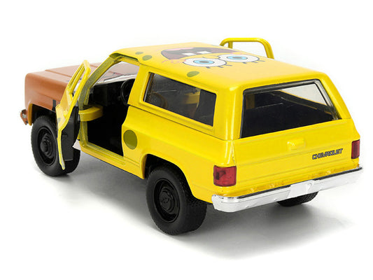 1980 Chevrolet K5 Blazer "SpongeBob Star" Livery Yellow "SpongeBob SquarePants" (1999-Current) TV Series "Hollywood Rides" Series 1/32 Diecast Model Car by Jada Jada