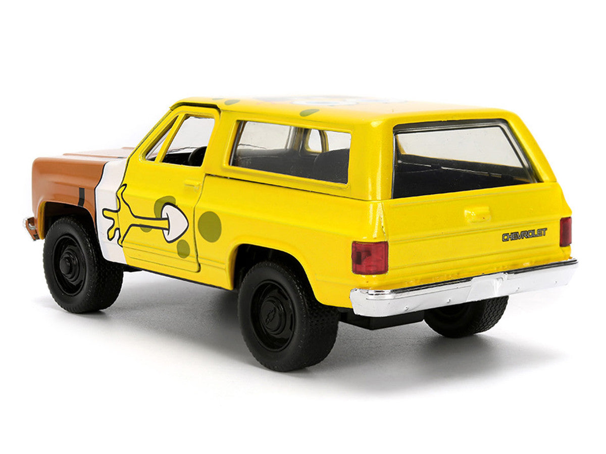 1980 Chevrolet K5 Blazer "SpongeBob Star" Livery Yellow "SpongeBob SquarePants" (1999-Current) TV Series "Hollywood Rides" Series 1/32 Diecast Model Car by Jada Jada