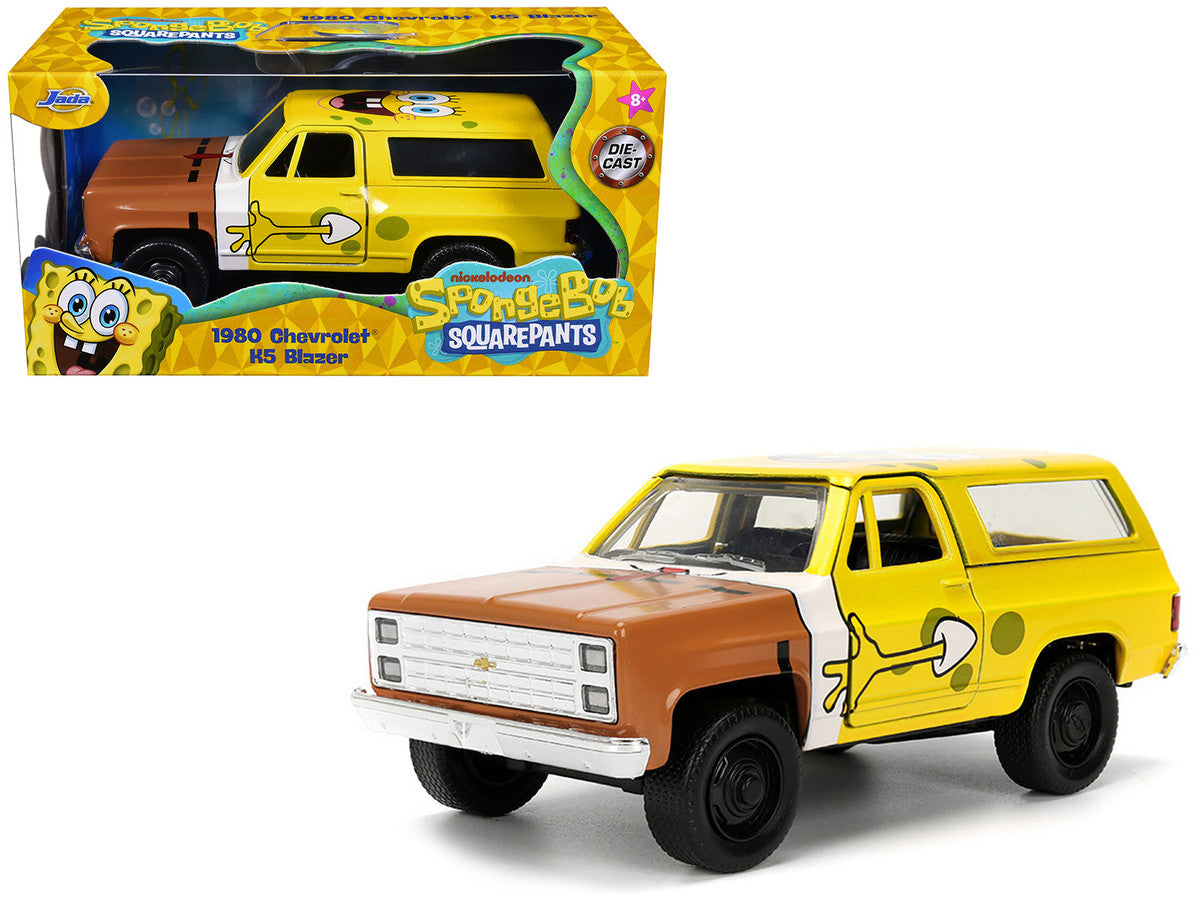 1980 Chevrolet K5 Blazer "SpongeBob Star" Livery Yellow "SpongeBob SquarePants" (1999-Current) TV Series "Hollywood Rides" Series 1/32 Diecast Model Car by Jada Jada