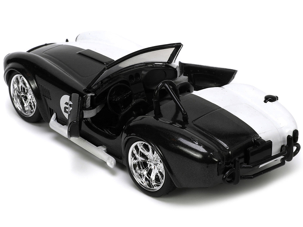 1965 Shelby Cobra 427 S/C #2 Black Metallic and White and Harvey Two-Face Diecast Figure "Batman" "Hollywood Rides" Series 1/32 Diecast Model Car by Jada Jada