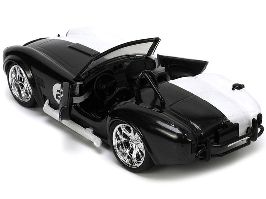 1965 Shelby Cobra 427 S/C #2 Black Metallic and White and Harvey Two-Face Diecast Figure "Batman" "Hollywood Rides" Series 1/32 Diecast Model Car by Jada Jada