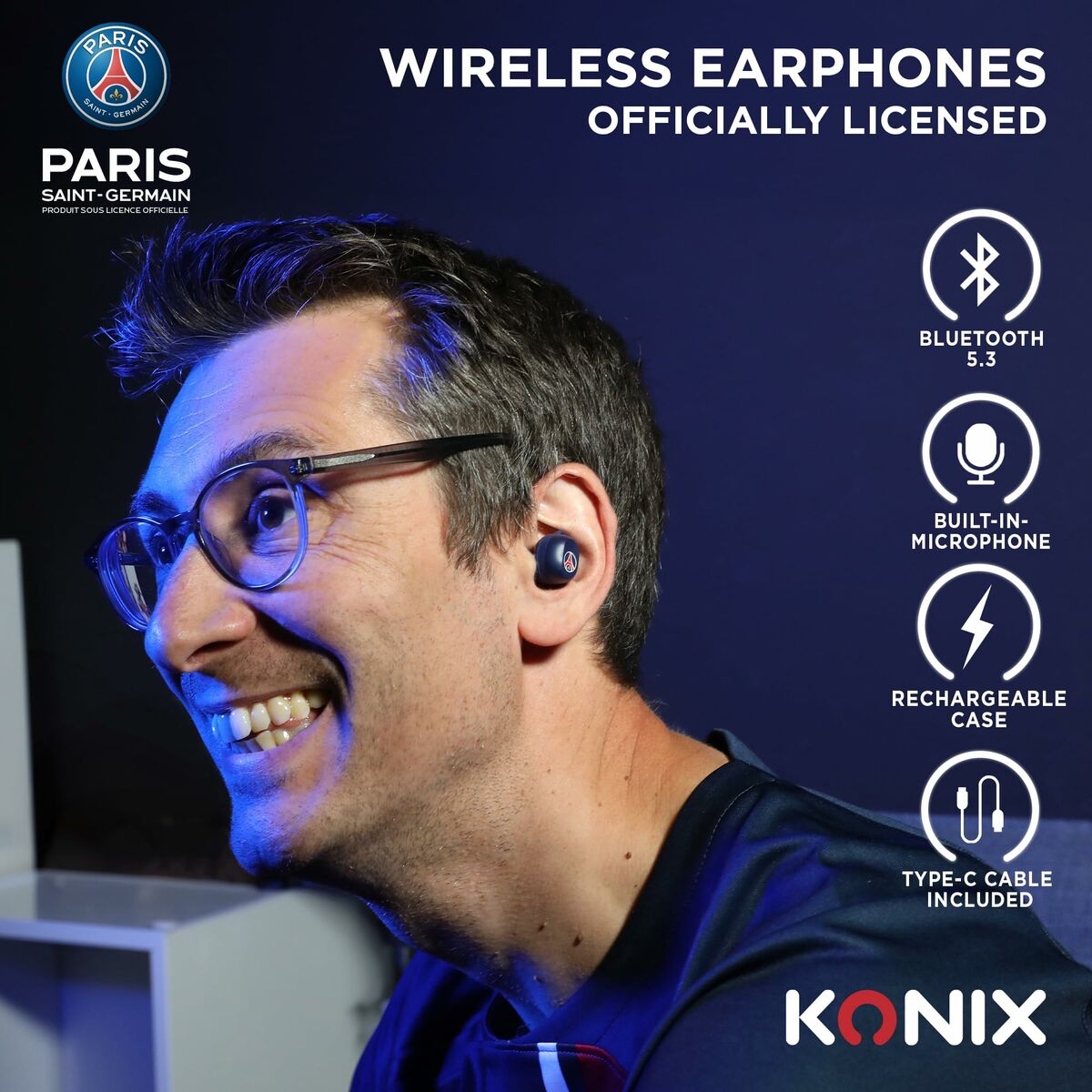 Headphones KONIX Blue-5