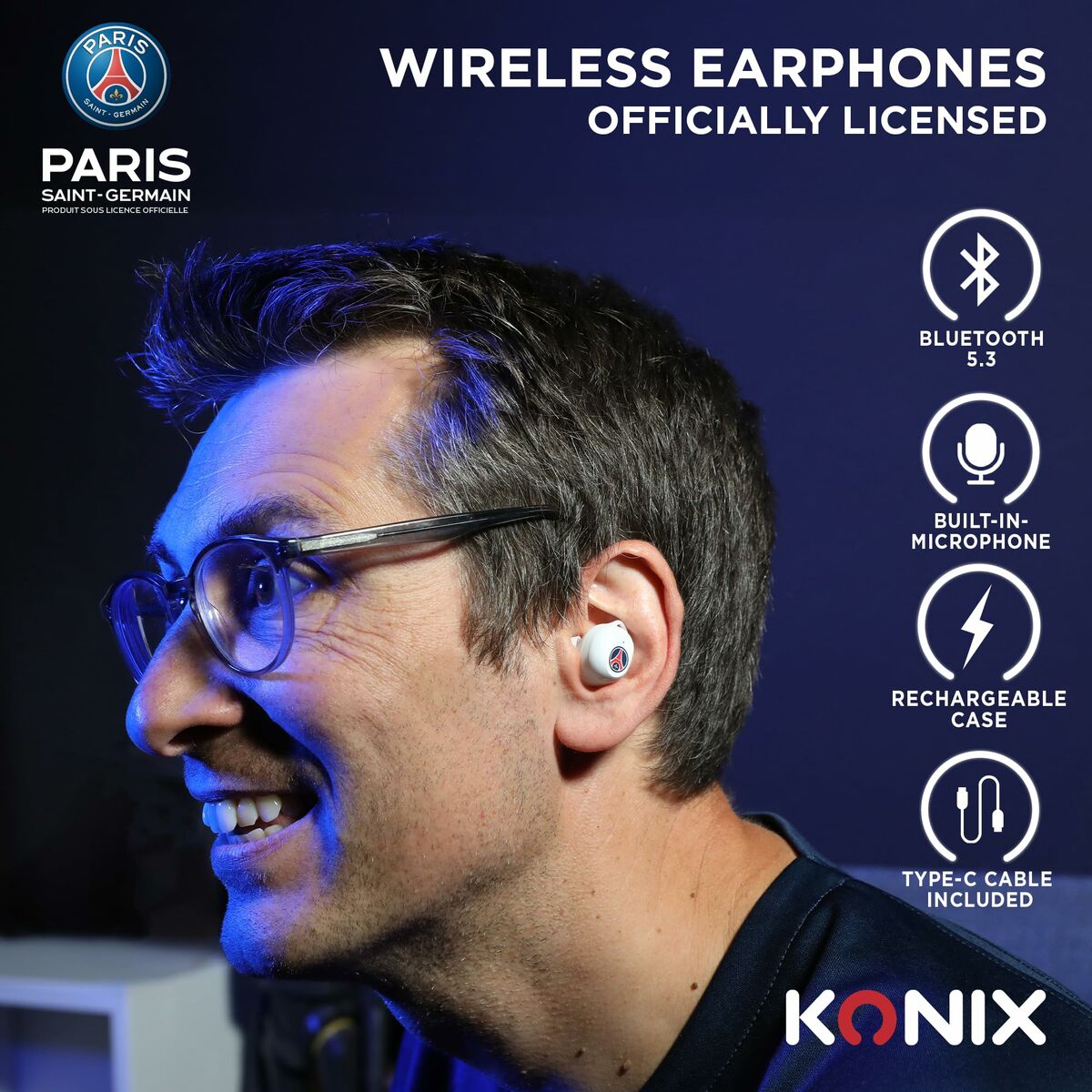 Headphones KONIX White-9
