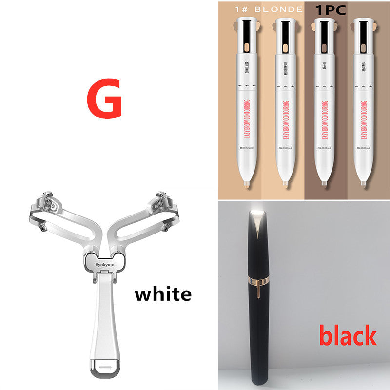 Eyebrow Shaping Set 3 In 1 Foldable Adjustable Eyebrow Stencil For Perfect Brows Shapes Makeup LadyShow.Store