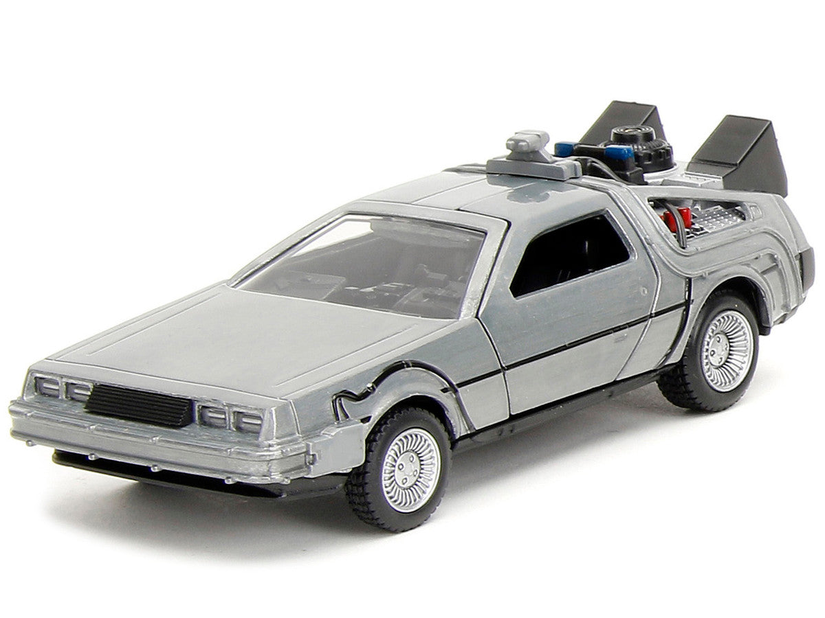 "Back to the Future" Delorean Set of 3 pieces "Hollywood Rides" Series 1/32 Diecast Model Car by Jada Jada