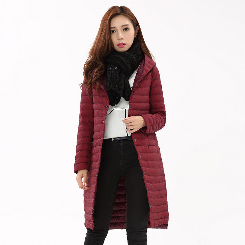 Single-breasted down jacket LadyShow.Store