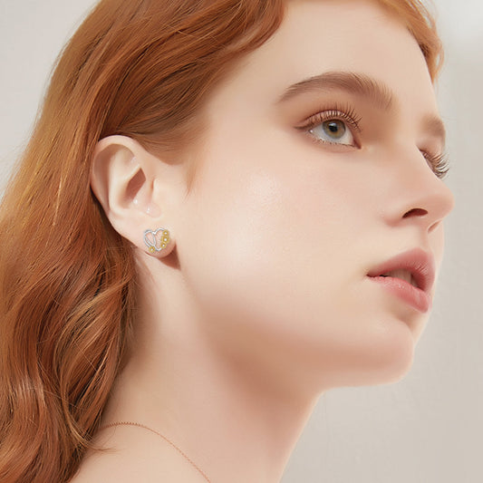 Sunflower Stethoscope Heart Earrings in Sterling Silver for Women Nurse LadyShow.Store