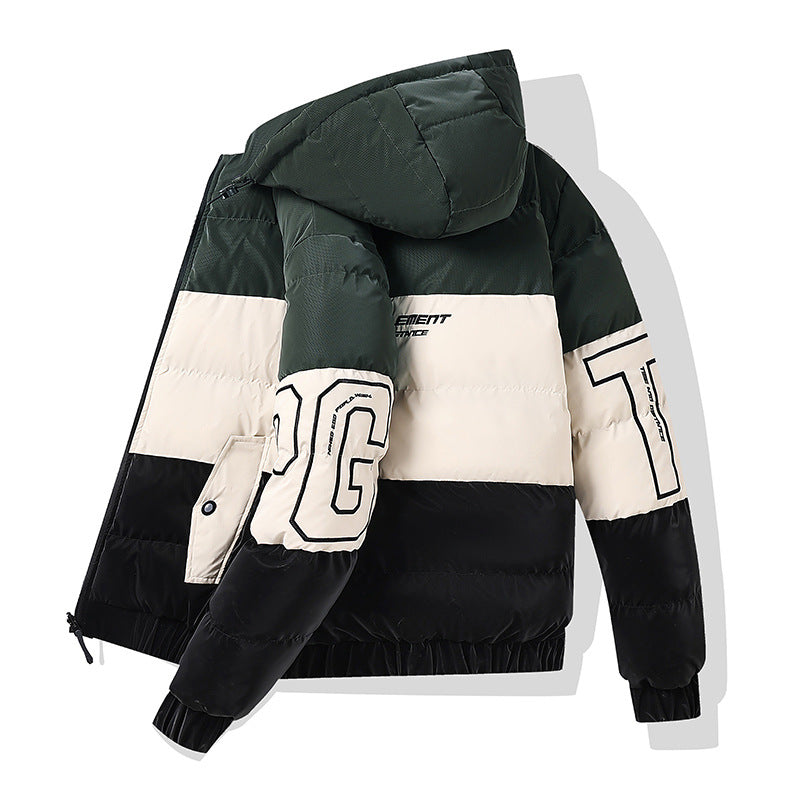 Color-blocking Euro-American Style Reversible Cotton Jacket Best YouTube Store