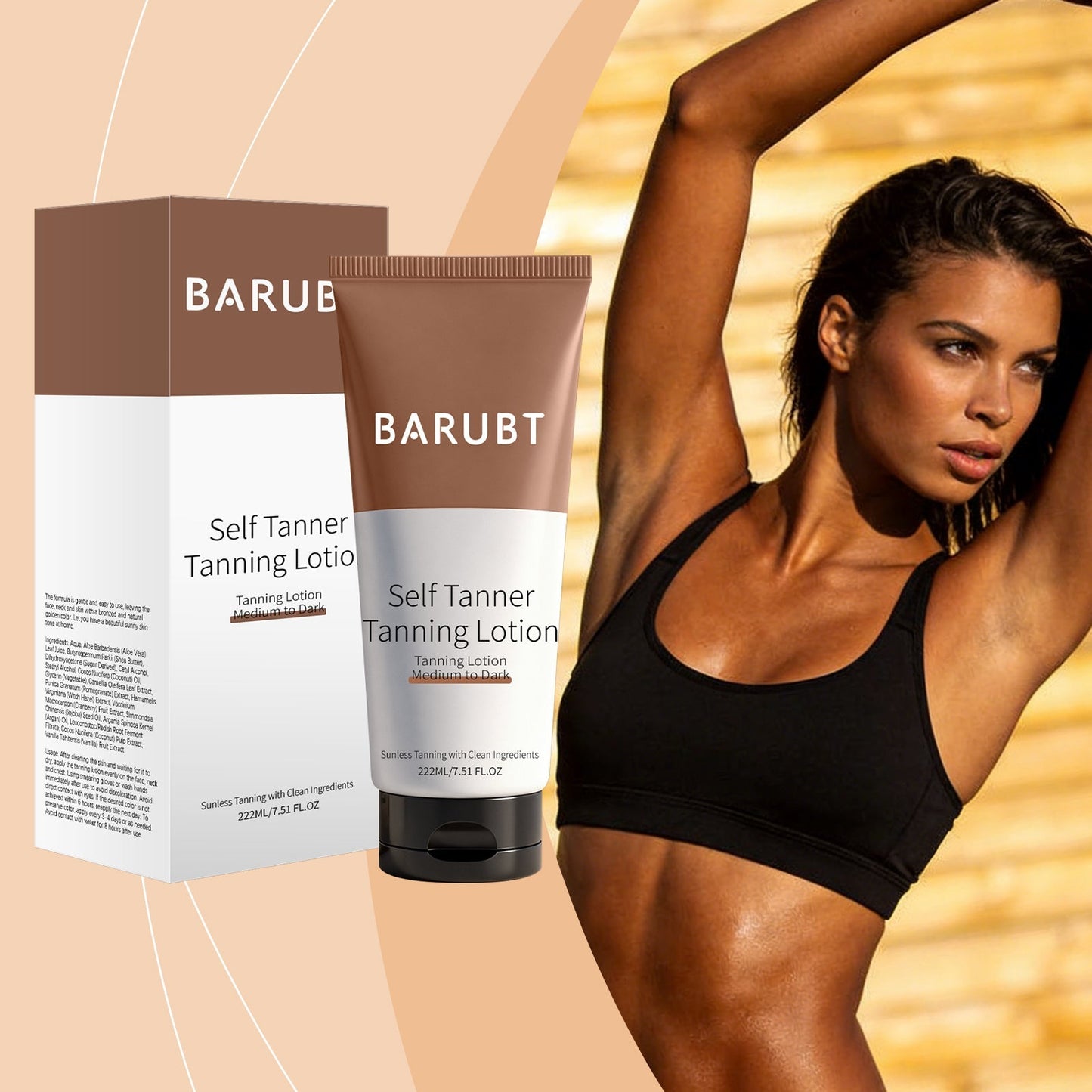Self-Tanning Lotion Deep Brown Tri Light Beauty