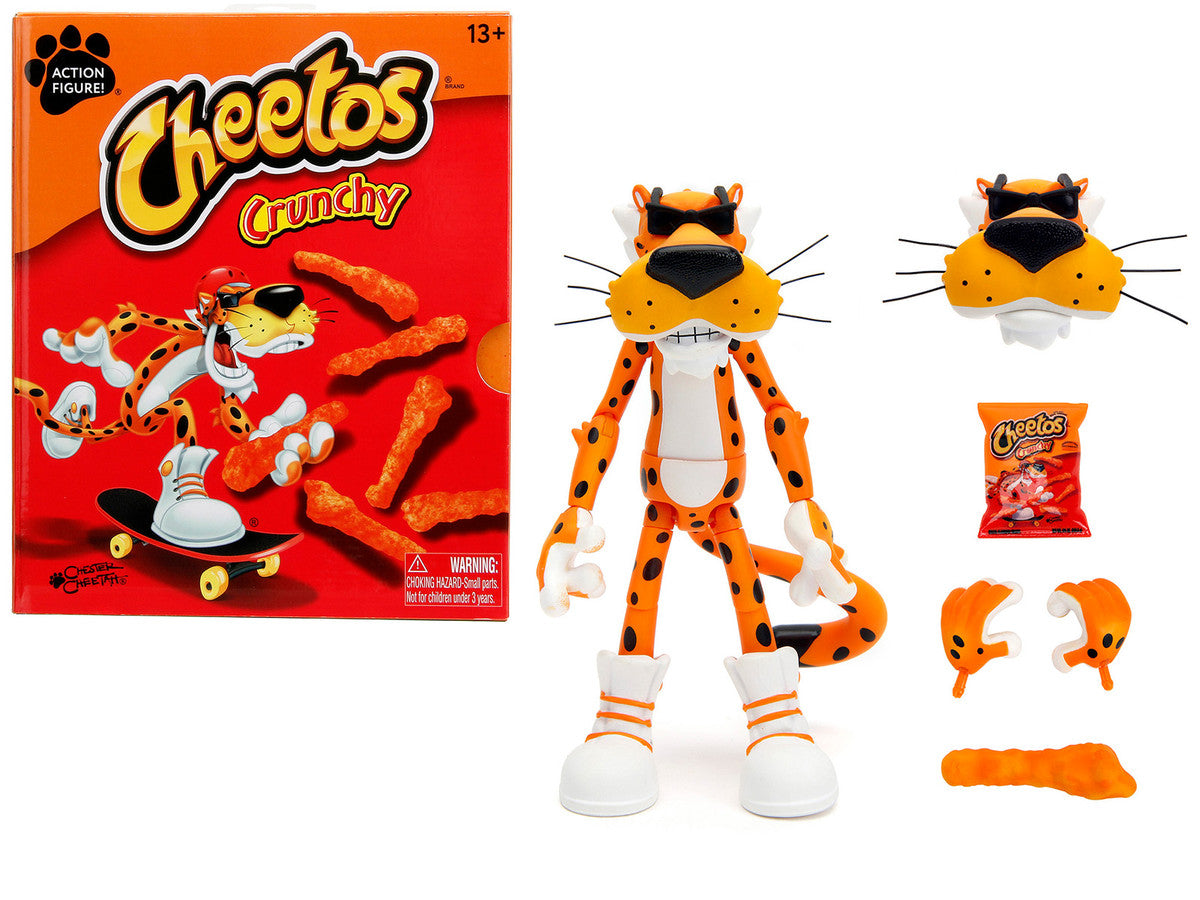 Chester Cheetah 5.5" Figure with Accessories and Alternate Head and Hands "Cheetos Crunchy" model by Jada Jada