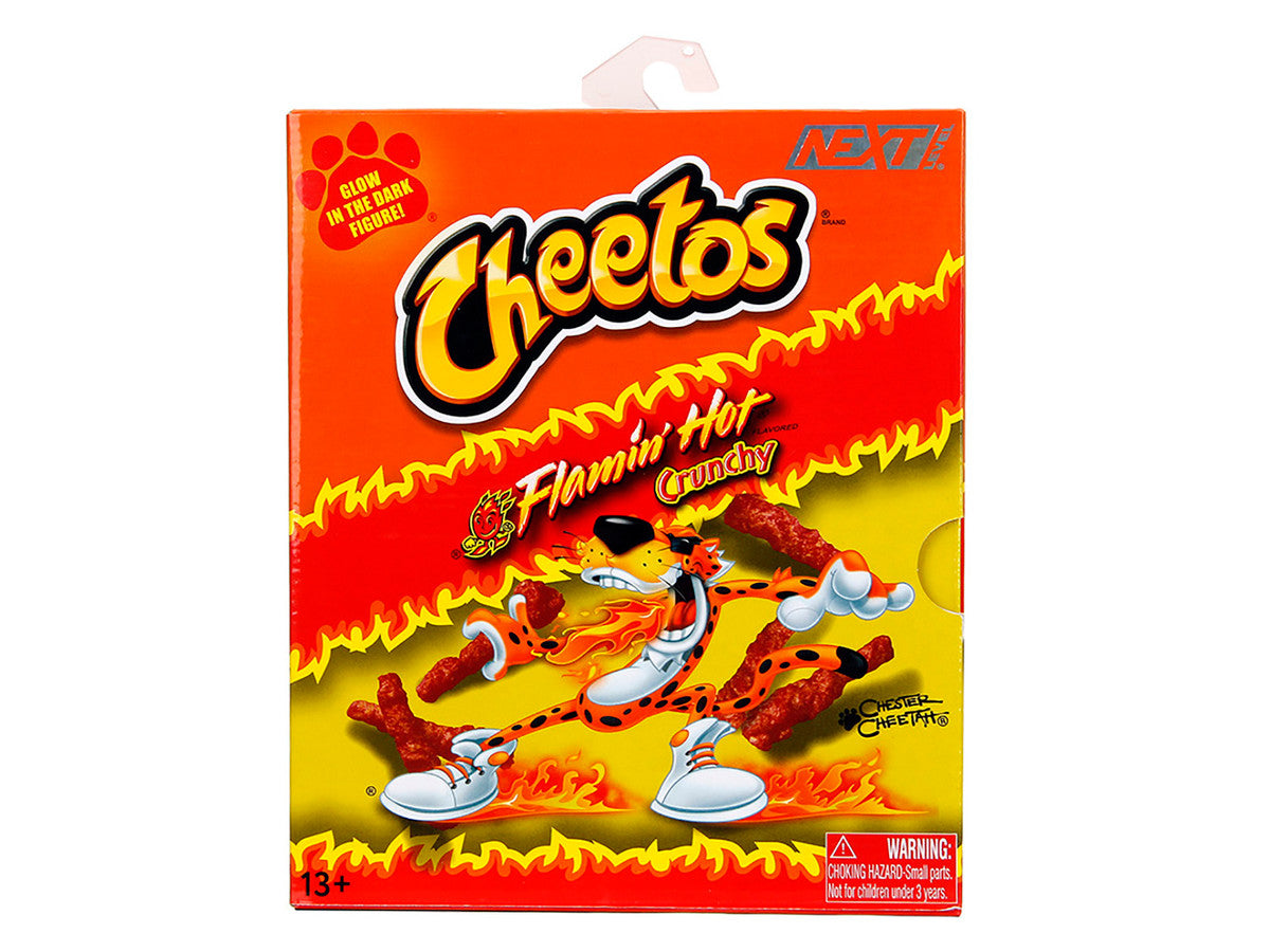 Chester Cheetah 5.5" Glow-in-the-Dark Figure with Accessories and Alternate Head and Hands "Flamin' Hot Cheetos Crunchy" Model by Jada Jada