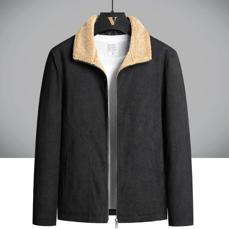 Men's Corduroy Jacket with Thick Cotton Lining Pi-Mart
