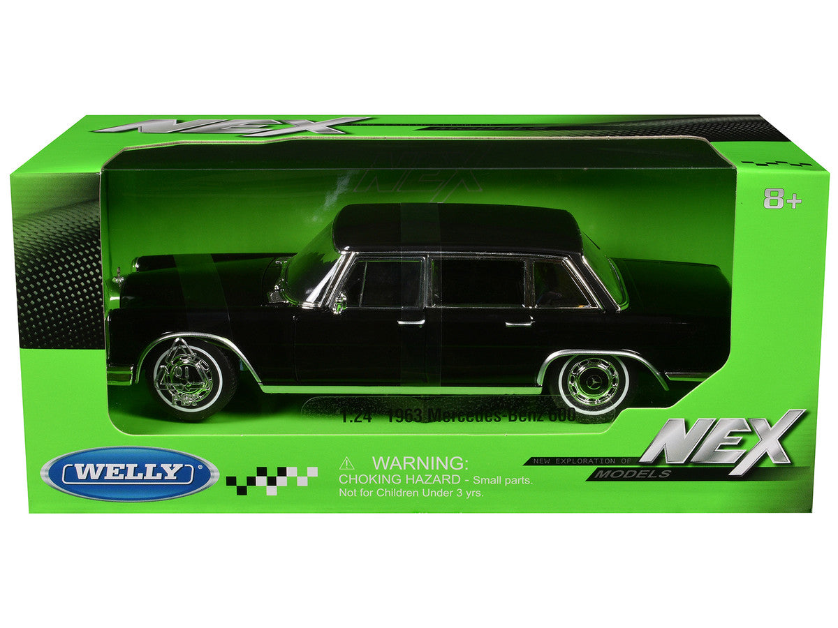 1963 Mercedes-Benz 600 Black "NEX Models" Series 1/24 Diecast Model Car by Welly Welly
