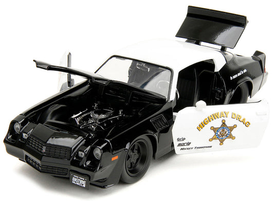 1979 Chevrolet Camaro Z28 Police Black and White "Highway Drag" "Bigtime Muscle" Series 1/24 Diecast Model Car by Jada Jada
